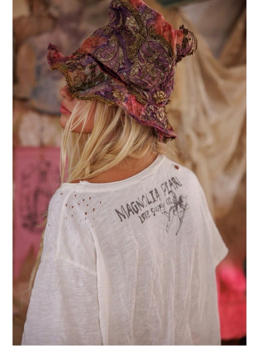 Magnolia Pearl Cream Graphic Slouch Tee